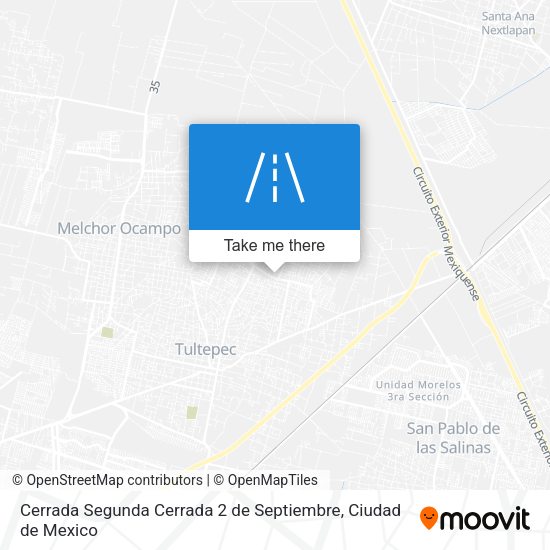 Mapa de Cerrada Segunda Cerrada 2 de Septiembre