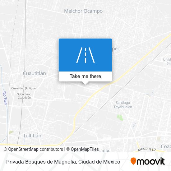 Privada Bosques de Magnolia map