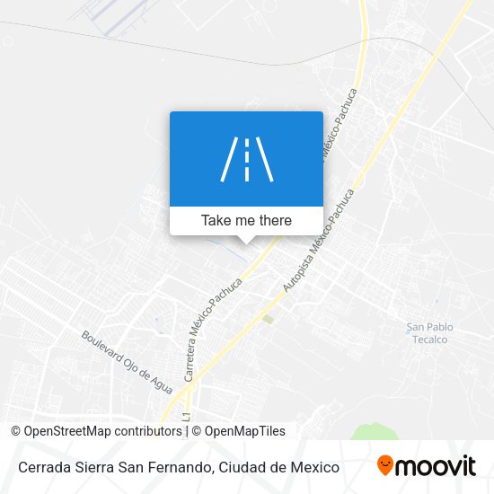 Cerrada Sierra San Fernando map