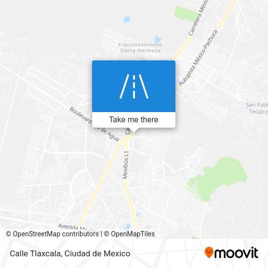 Calle Tlaxcala map
