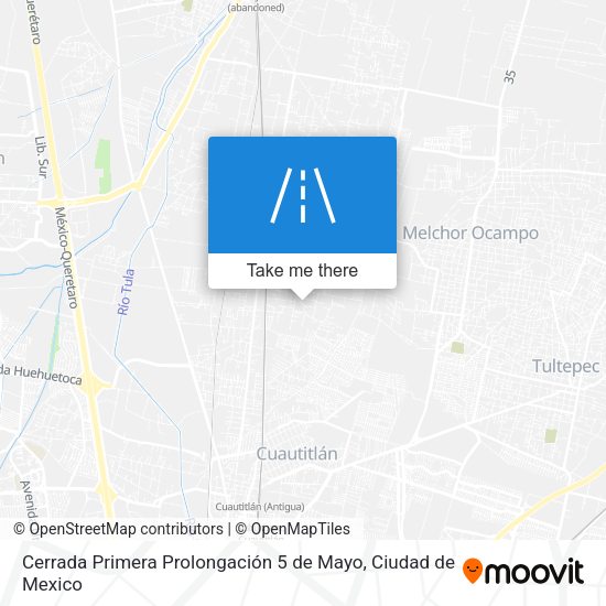 Mapa de Cerrada Primera Prolongación 5 de Mayo