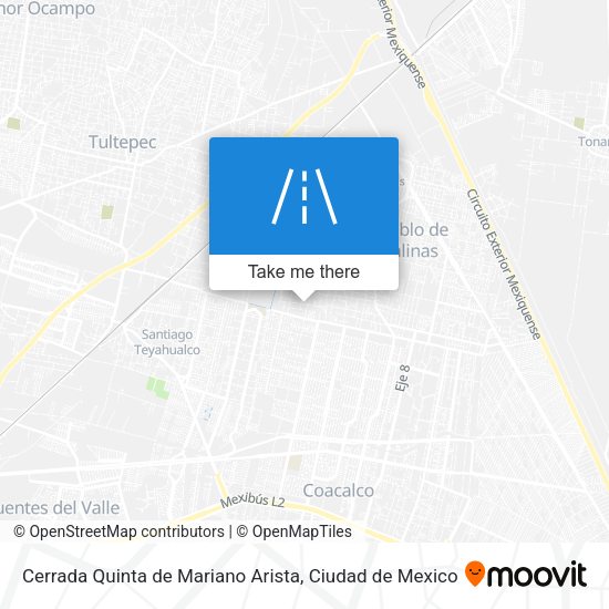 Mapa de Cerrada Quinta de Mariano Arista