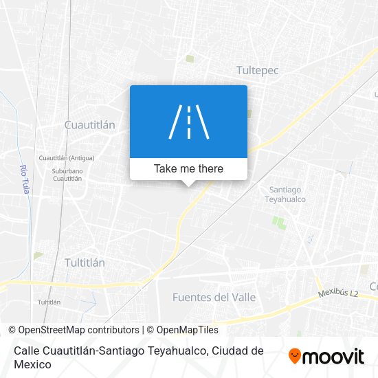 Mapa de Calle Cuautitlán-Santiago Teyahualco