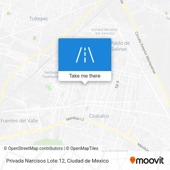 Privada Narcisos Lote 12 map
