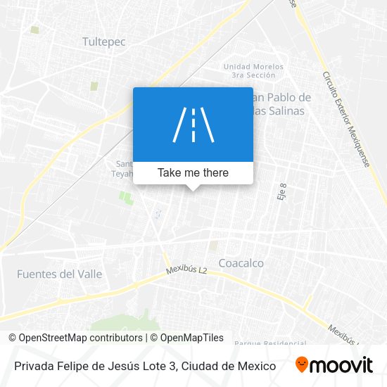 Mapa de Privada Felipe de Jesús Lote 3