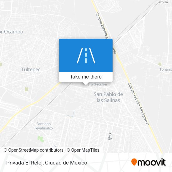 Privada El Reloj map