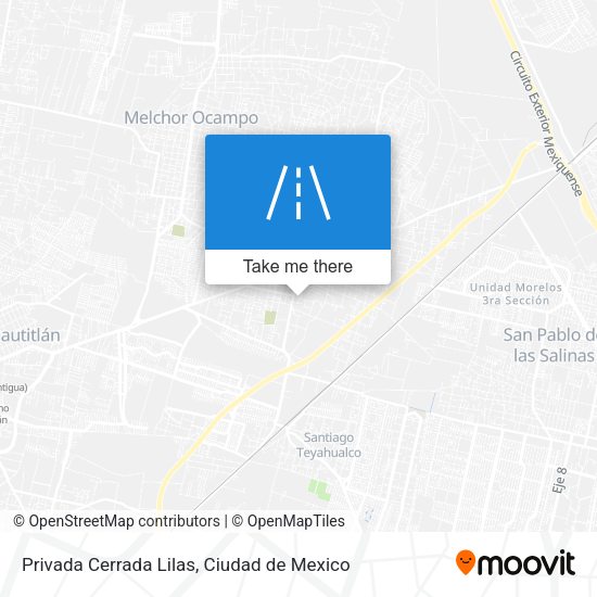 Mapa de Privada Cerrada Lilas