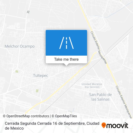 Mapa de Cerrada Segunda Cerrada 16 de Septiembre