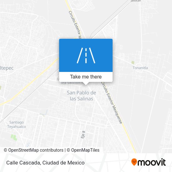 Mapa de Calle Cascada