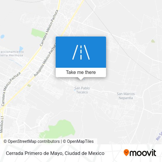 Mapa de Cerrada Primero de Mayo