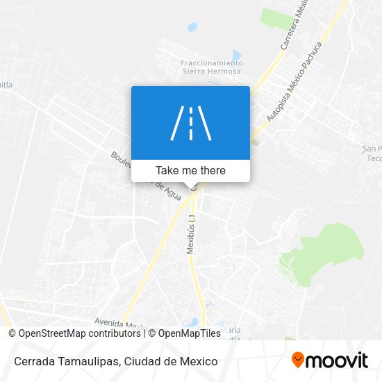 Cerrada Tamaulipas map