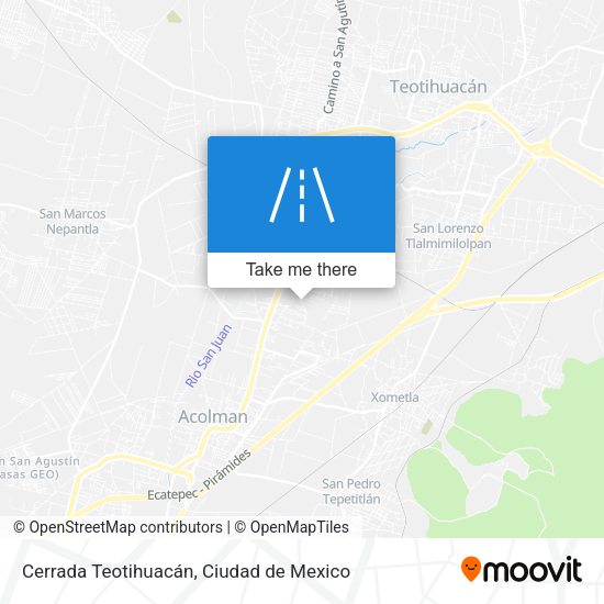 Mapa de Cerrada Teotihuacán
