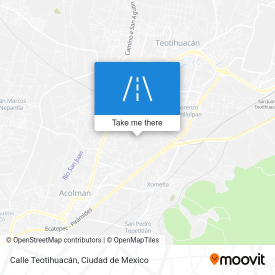 Mapa de Calle Teotihuacán