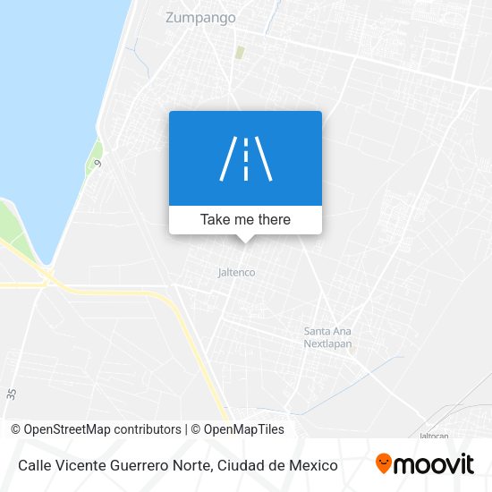 Calle Vicente Guerrero Norte map