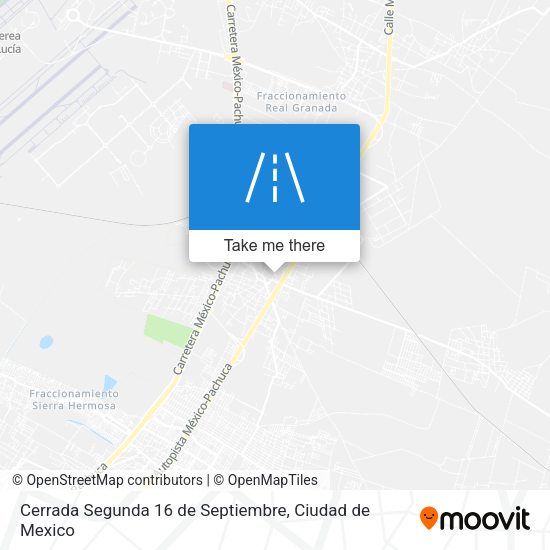 Mapa de Cerrada Segunda 16 de Septiembre