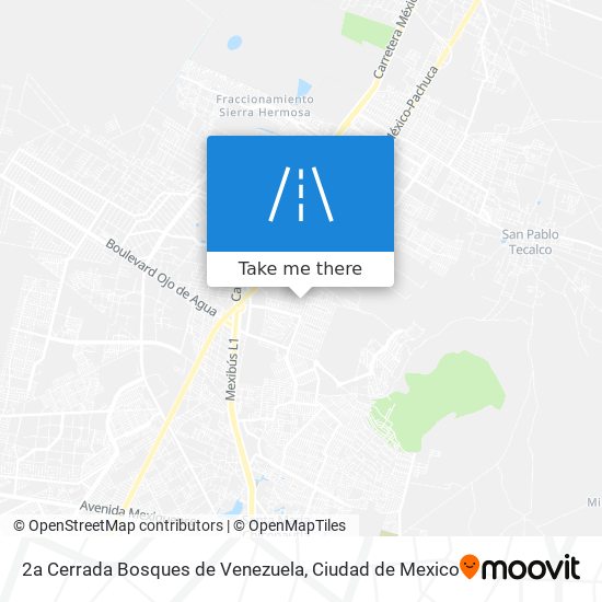 2a Cerrada Bosques de Venezuela map