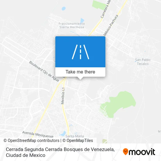 Cerrada Segunda Cerrada Bosques de Venezuela map