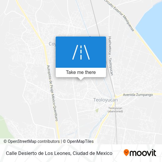 Mapa de Calle Desierto de Los Leones