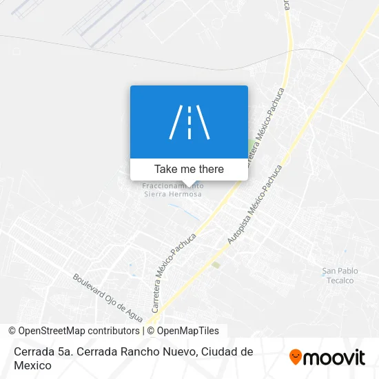 Cerrada 5a. Cerrada Rancho Nuevo map
