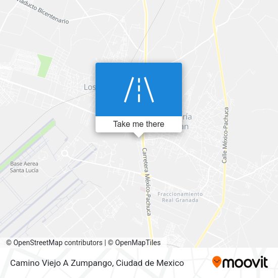 Camino Viejo A Zumpango map