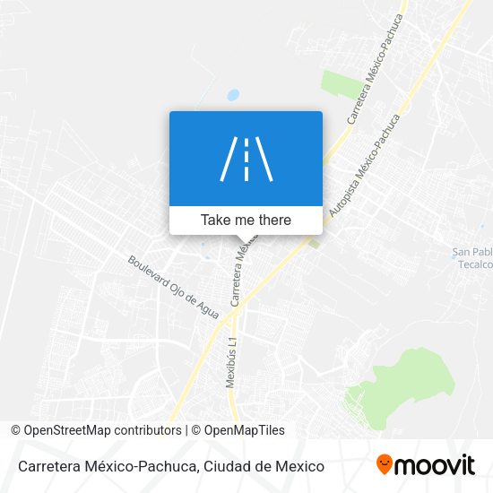 Mapa de Carretera México-Pachuca