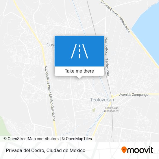 Privada del Cedro map