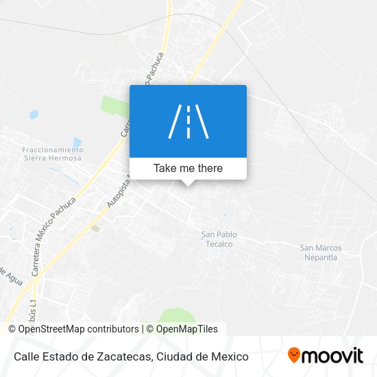 Mapa de Calle Estado de Zacatecas