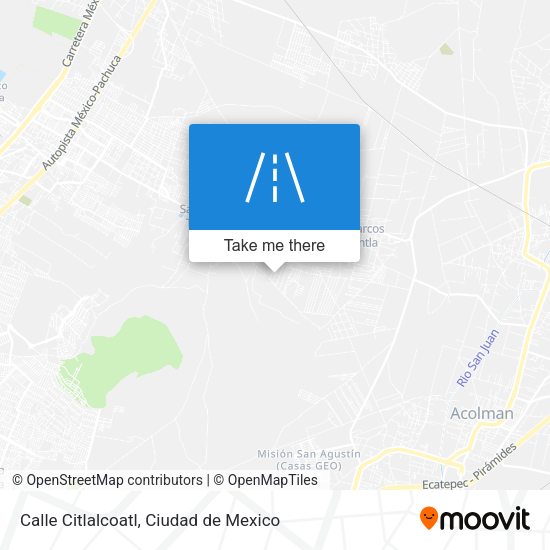 Calle Citlalcoatl map