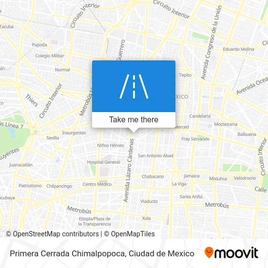 Primera Cerrada Chimalpopoca map
