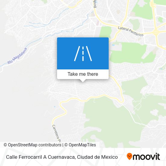 Calle Ferrocarril A Cuernavaca map