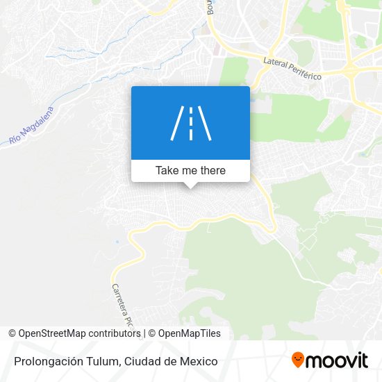 Prolongación Tulum map
