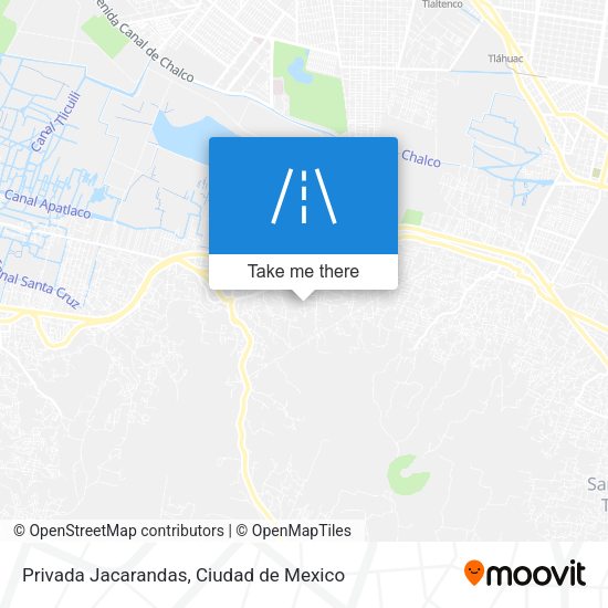 Privada Jacarandas map