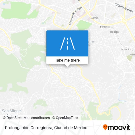 Prolongación Corregidora map