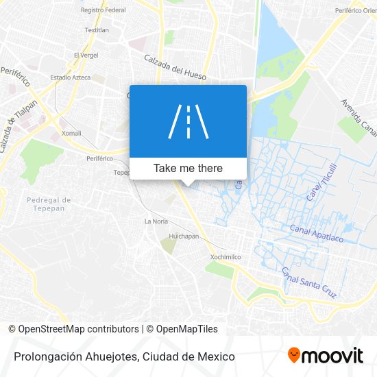 Prolongación Ahuejotes map