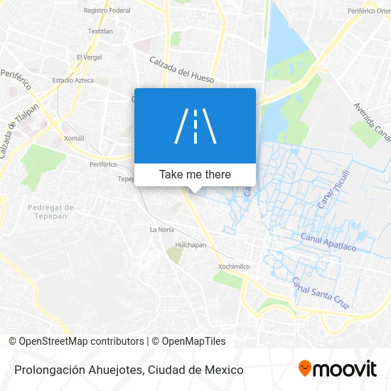 Prolongación Ahuejotes map