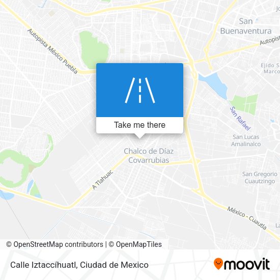 Mapa de Calle Iztaccíhuatl