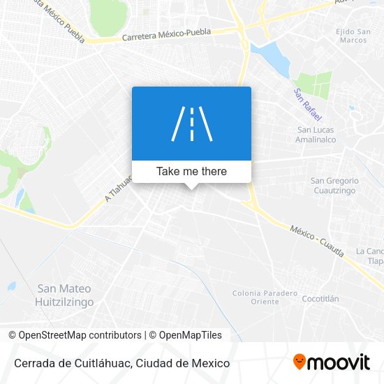 Mapa de Cerrada de Cuitláhuac