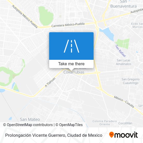 Mapa de Prolongación Vicente Guerrero