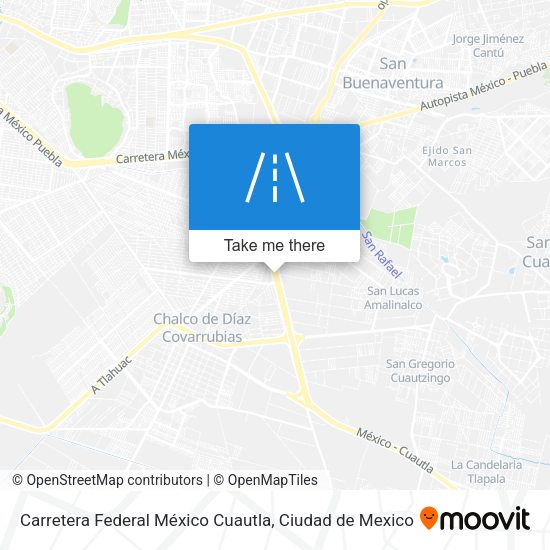 Carretera Federal México Cuautla map