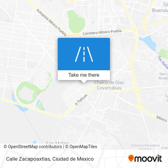 Calle Zacapoaxtlas map