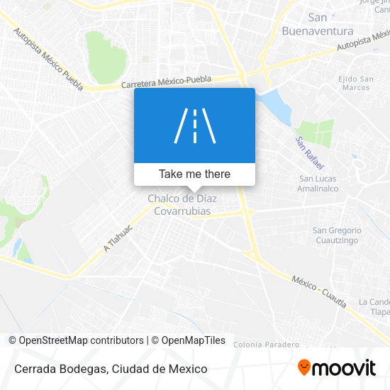 Cerrada Bodegas map