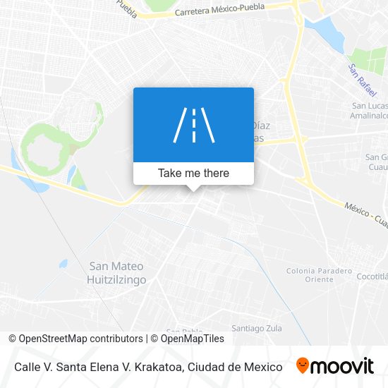 Calle V. Santa Elena V. Krakatoa map