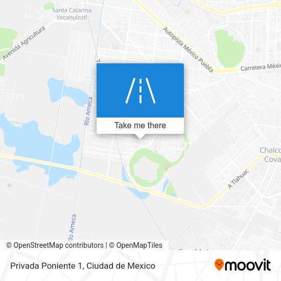 Privada Poniente 1 map