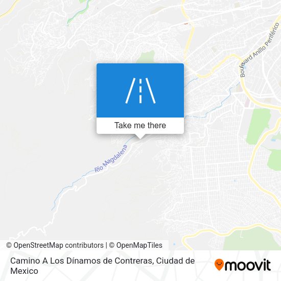 Camino A Los Dínamos de Contreras map