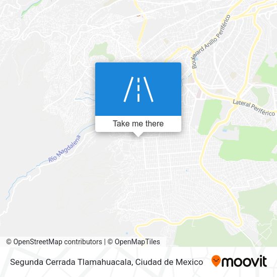Mapa de Segunda Cerrada Tlamahuacala