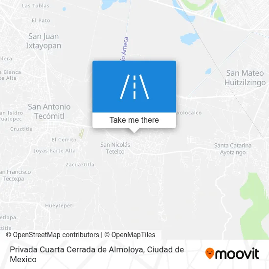 Privada Cuarta Cerrada de Almoloya map