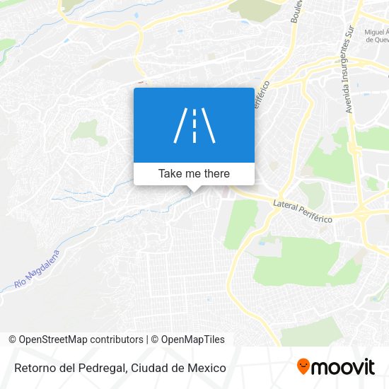 Retorno del Pedregal map