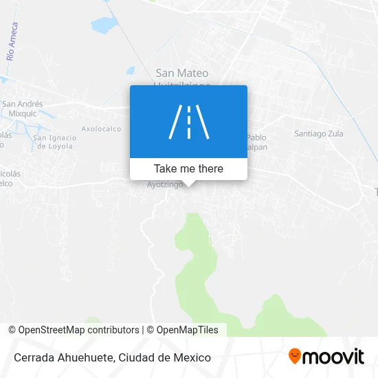 Cerrada Ahuehuete map
