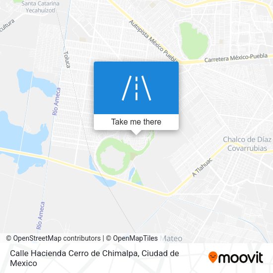 Mapa de Calle Hacienda Cerro de Chimalpa
