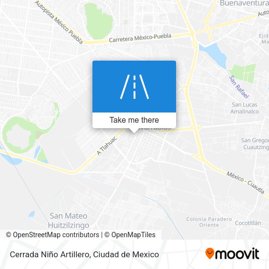 Cerrada Niño Artillero map